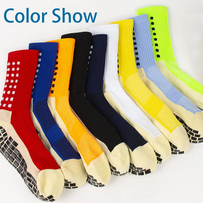 3 Pairs Unisex Anti Slip Crew Socks Towel Sole Cushioned