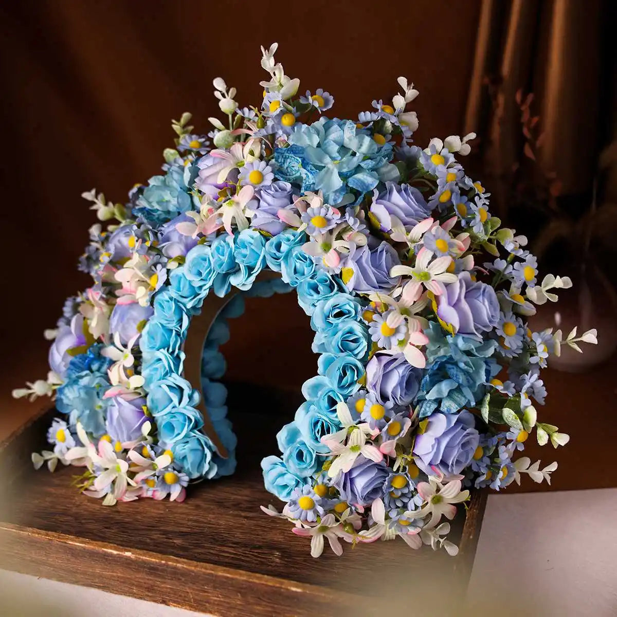 Elegant Floral Crown Headband for Women and Girls - Perfect Wedding and Festival Accessory