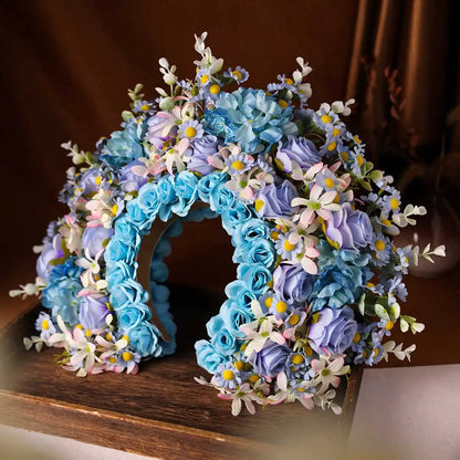Elegant Floral Crown Headband for Women and Girls - Perfect Wedding and Festival Accessory