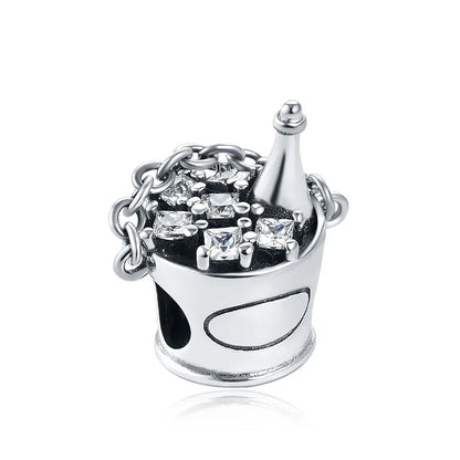 Yinyang Flower Clover Pendant 925 Silver Amulet for Bracelets DIY Jewelry Gift B954