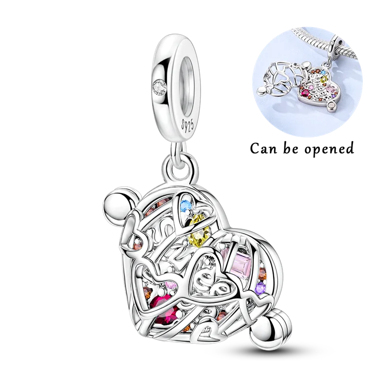 925 Sterling Silver Pumpkin Charm With Zircon Inlay