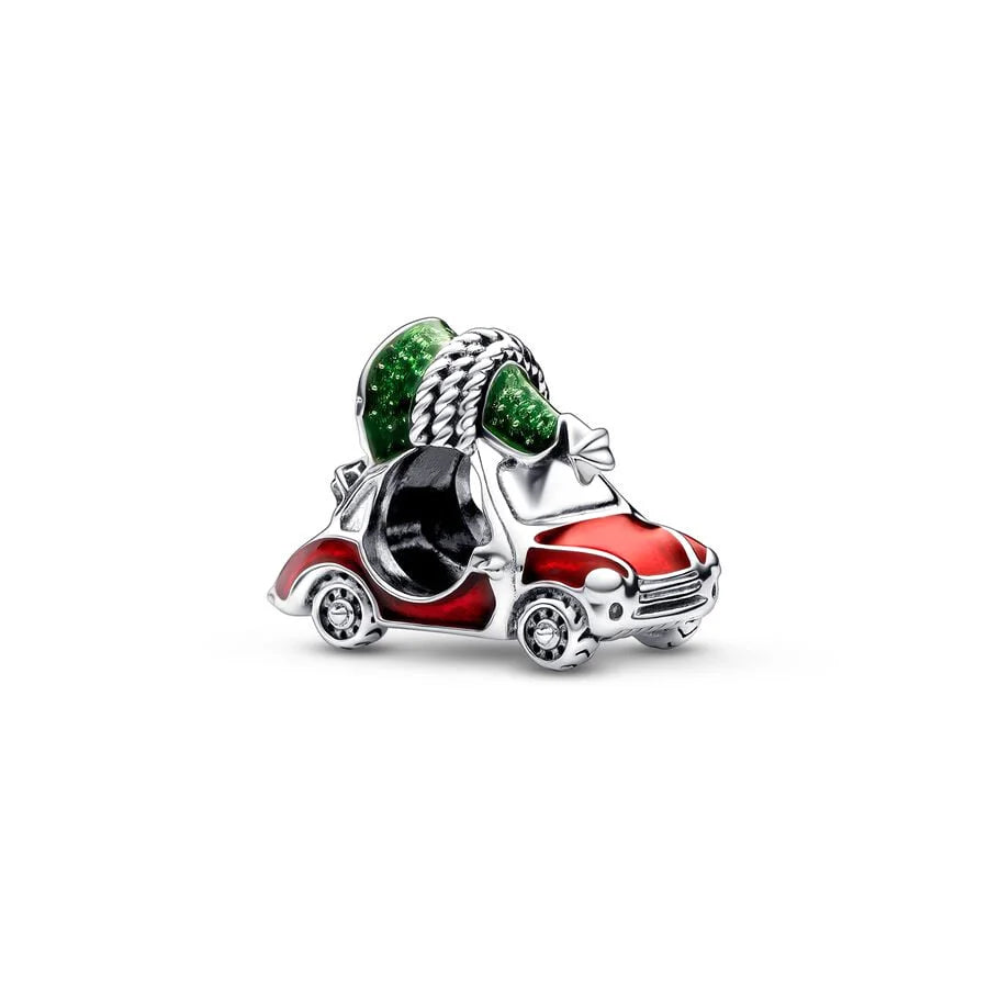 DIY Christmas Charm Bracelet with Santa Reindeer Snowman Tree Train Beads in Silver 925 YY0940
