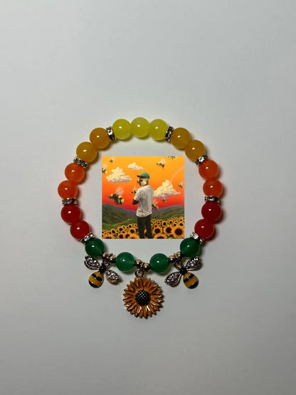 Handcrafted Flower Boy Unisex Beaded Bracelet Inspired by Tyler the Creator