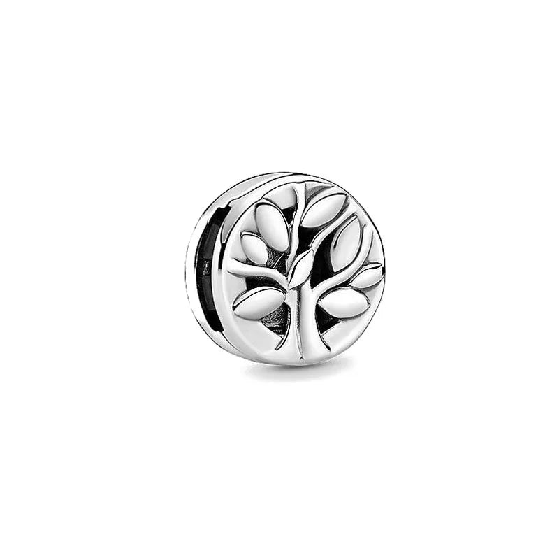 Reflection Charm Clip Sunflower Heart Star Clover DIY Bead for 925 Silver Bracelet Necklace Jewelry Accessories for Women