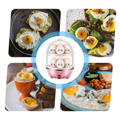 Double Layer Egg Cooker 14 Egg Capacity Hard Boiled Cooker C-US Plug