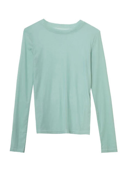 See Through Mesh Long Sleeve Top for Women Pink and Green