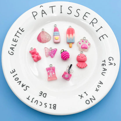 Colorful 3D Resin Charms Set for DIY Jewelry Crafting