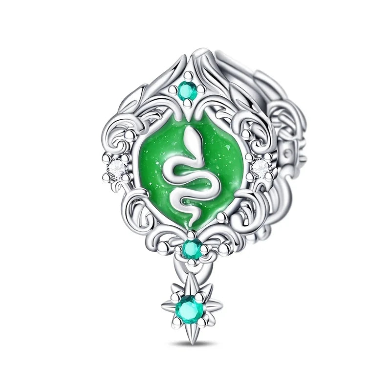 Green Monstera Leaf Charm 925 Sterling Silver Dangle Bracelet Jewelry for Women PAC1502