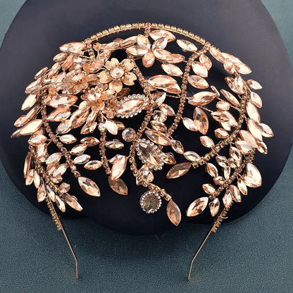 Elegant Rhinestone Wedding Tiara Silver Crystal Bride Headband