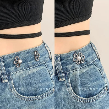 Metal Flower Button Snap Fastener Clip for Perfect Jeans Fit