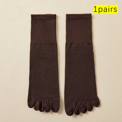 Men Cotton Toe Socks Moisture Wicking Odor Control