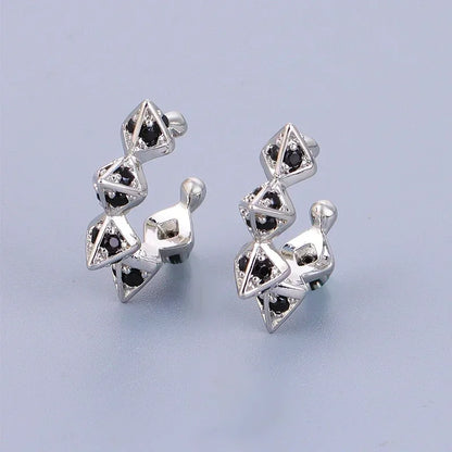 Crmya Gold-Color Cubic Zirconia Hoop Earrings Set for Women Fashion Jewelry 2023