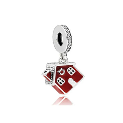 925 Sterling Silver Cute Character Bead Pendant for DIY European Bracelets B295