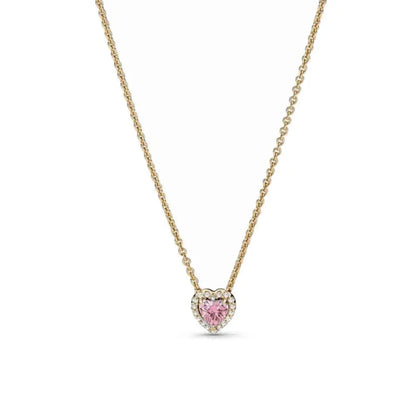 Zircon Love Heart Pendant Necklace Top Rated DIY Jewelry Charm for Women B5771
