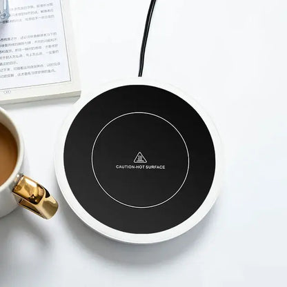110V/220V Cup Heater Coffee Mug Warmer Electric Hot Plate Round-white
