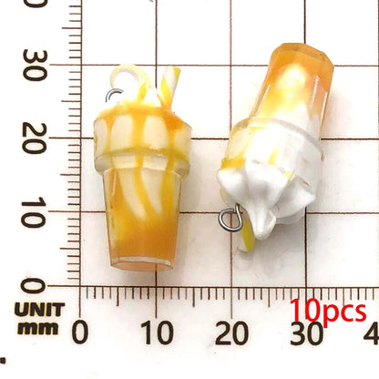 3D Ice Cream Resin Charms Set for DIY Jewelry Crafting
