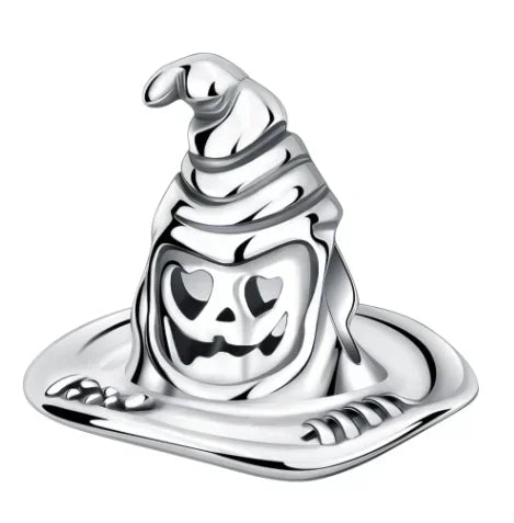 925 Sterling Silver Halloween Charms Set Pumpkin Skull Witch Ghost Beads for Bracelet Necklace Jewelry