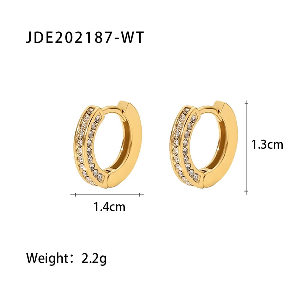 Youthway Stainless Steel Geometric Hoop Earrings Waterproof Fashion Jewelry for Women 2022
