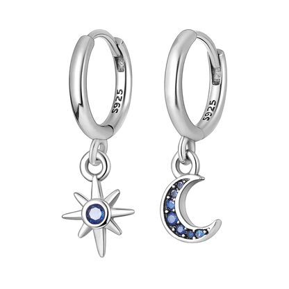 Luxury 925 Sterling Silver Chunky Hoop Earrings with Big Heart Zircon Accents for Women Wedding Party Jewelry Gifts