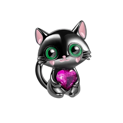 925 Sterling Silver Heart Blooming Rose Full Diamond Zircon Charms Pendant Beads for Bracelets and Necklaces