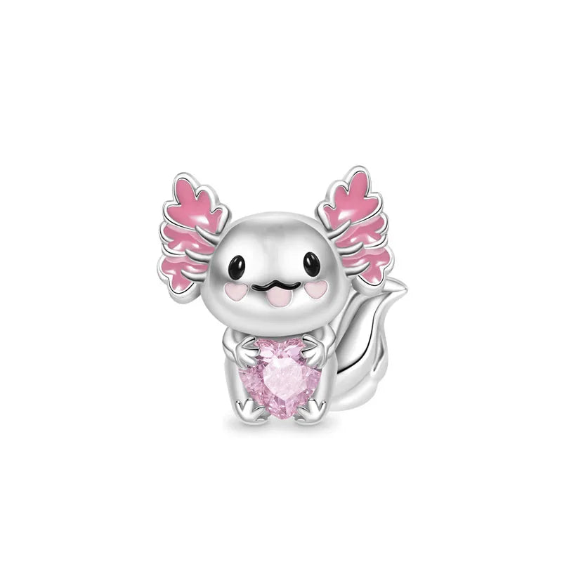 European 925 Sterling Silver Pink Charm Bead for Mother's Day Jewelry Gift for Women