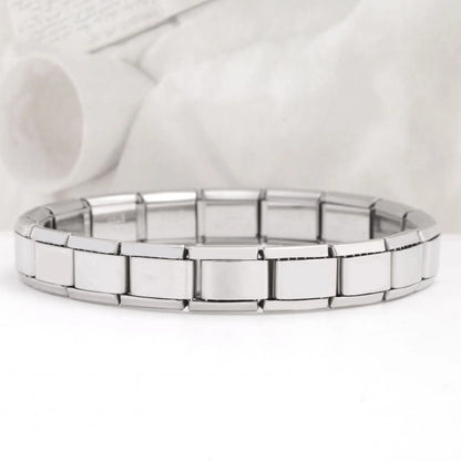 RAKOL Classic Stainless Steel Italian Chain Link Pendant for 9mm DIY Bracelet Making white