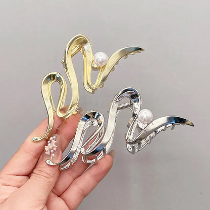 Geometric Metal Hair Claw Clips for Women Fashionable Zinc Alloy Hairpins