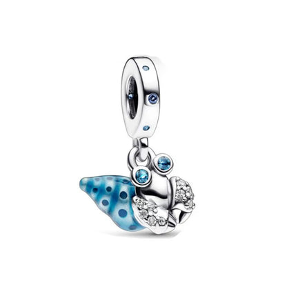 European Summer Charms Shell Panda Travel Beads for 925 Sterling Silver Bracelet and Necklace Jewelry for Women
