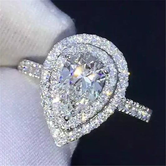 Promise Marquise Cut 3ct Simulated Diamond Engagement Ring in 925 Sterling Silver Elegant Wedding Jewelry for Women style 17