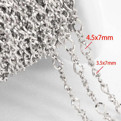 Stainless Steel Circle Link Chain for DIY Jewelry Making Necklace and Bracelet Supplies