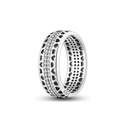European 925 Sterling Silver Blue Daisy Star Stone Ring for Women Size 6 7 8 9 Wedding and Party Fashion