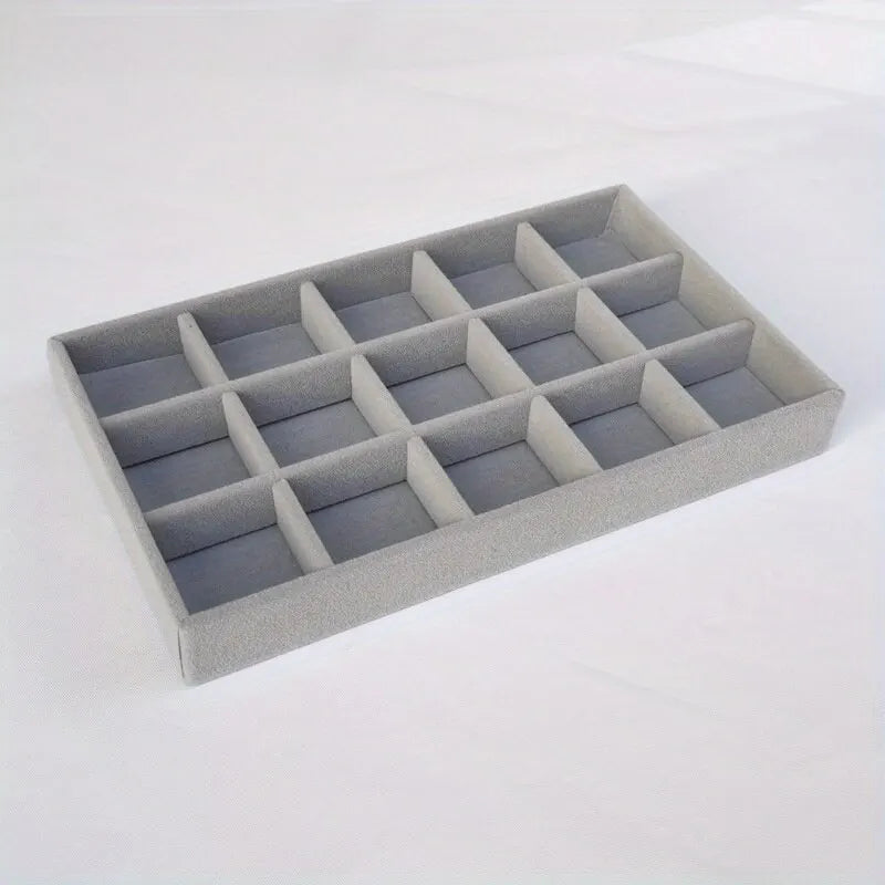 Velvet Jewelry Display Tray Exquisite Portable Organizer for Rings Earrings and Necklaces Type 3