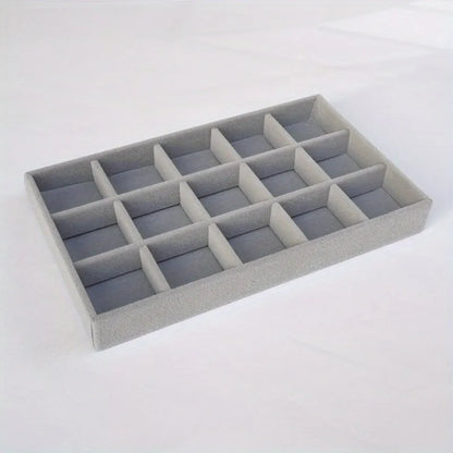 Velvet Jewelry Display Tray Exquisite Portable Organizer for Rings Earrings and Necklaces Type 3