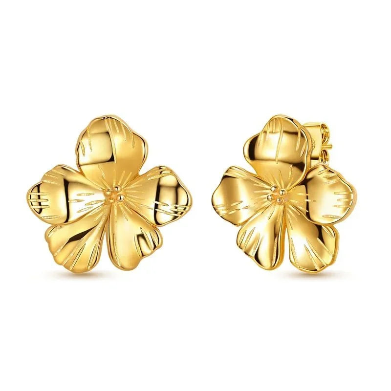 925 Sterling Silver Colorful Butterfly Heart Flower Starfish Bow Geometry Stud Earrings for Women Gift Jewelry Accessories