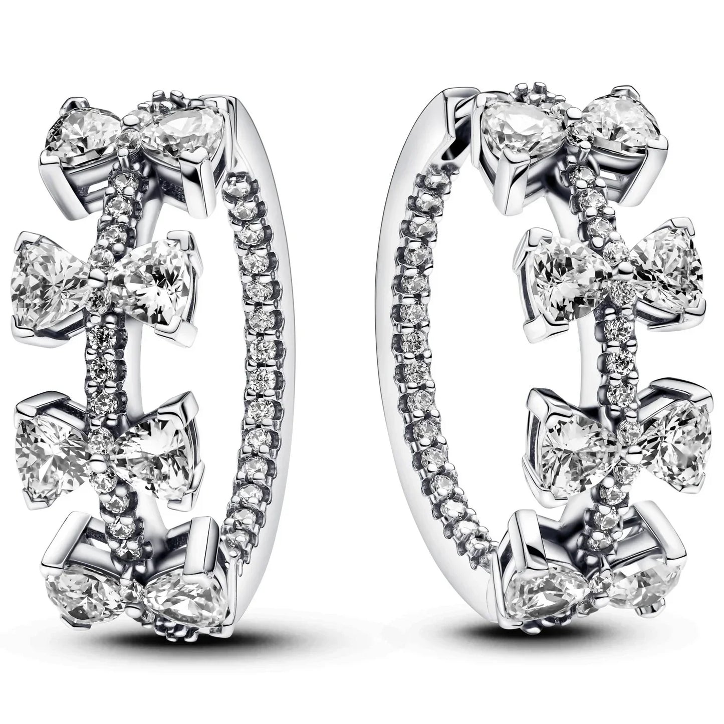925 Sterling Silver Tulip Hoop Earrings with Dragonfly Firefly Bow Shell Conch and Turtle Designs Fine Jewelry Gifts for Women