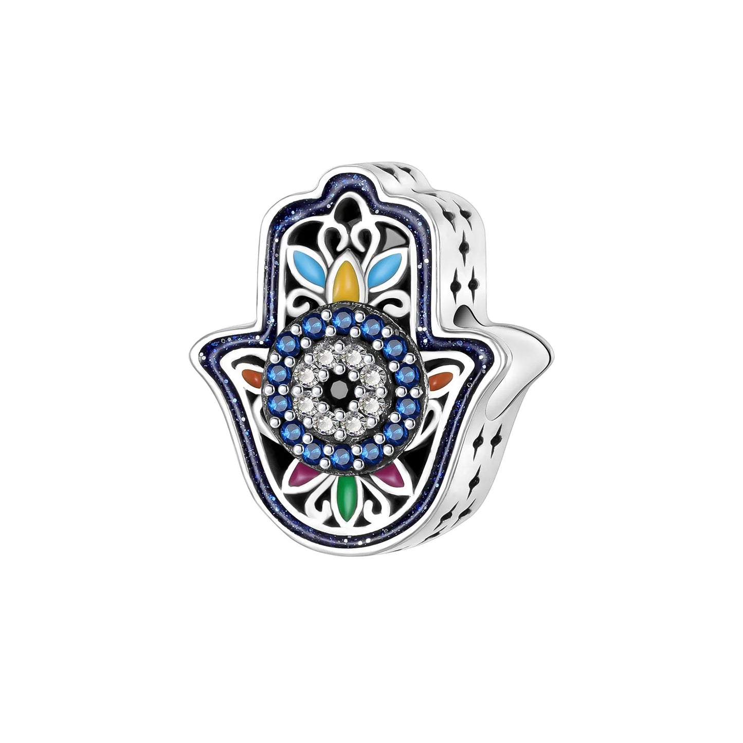 925 Sterling Silver Blue Evil Eye Jewelry Set With Zircon Charms Pendant Ring Earrings For Bracelet Necklace Gift