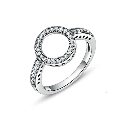 European 925 Silver Heart-Shaped Ring for Women Available in Sizes 6 7 8 9 Exquisite High-Quality Jewelry for Weddings and Parties