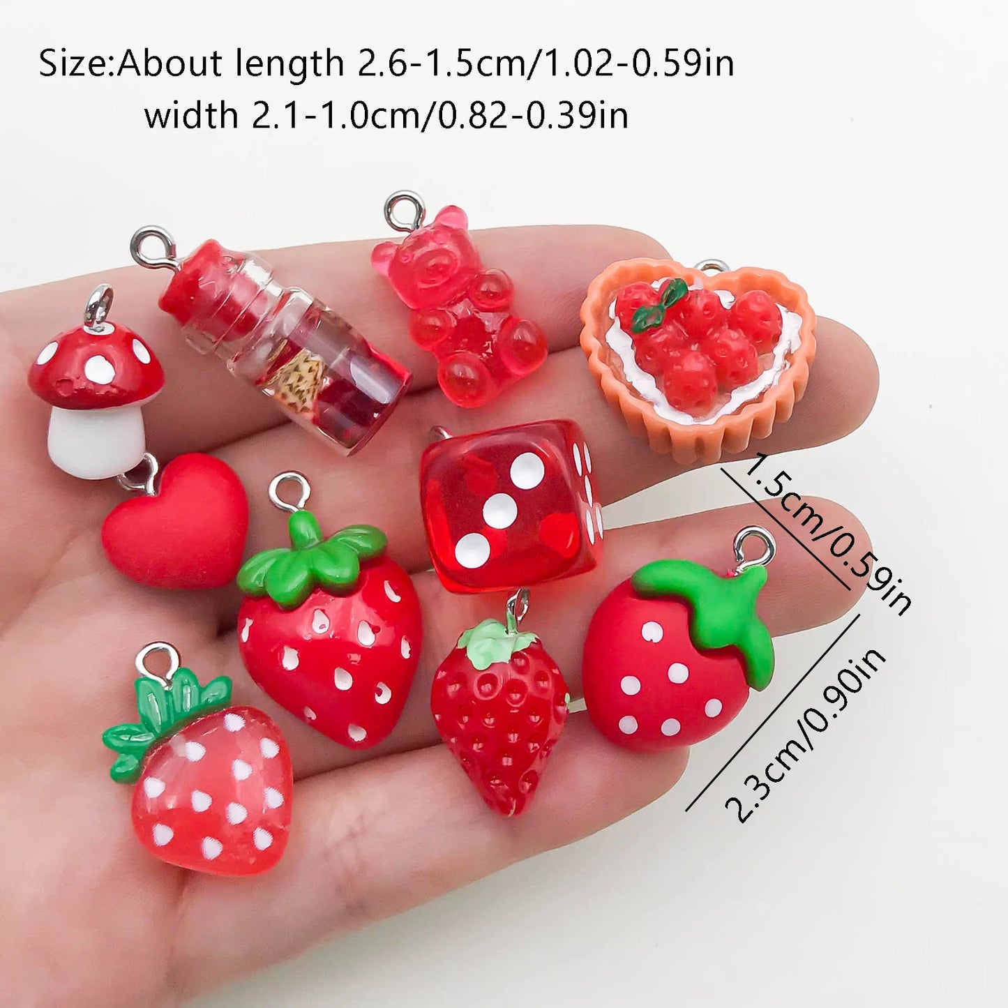 Colorful 3D Resin Charms Set for DIY Jewelry Crafting