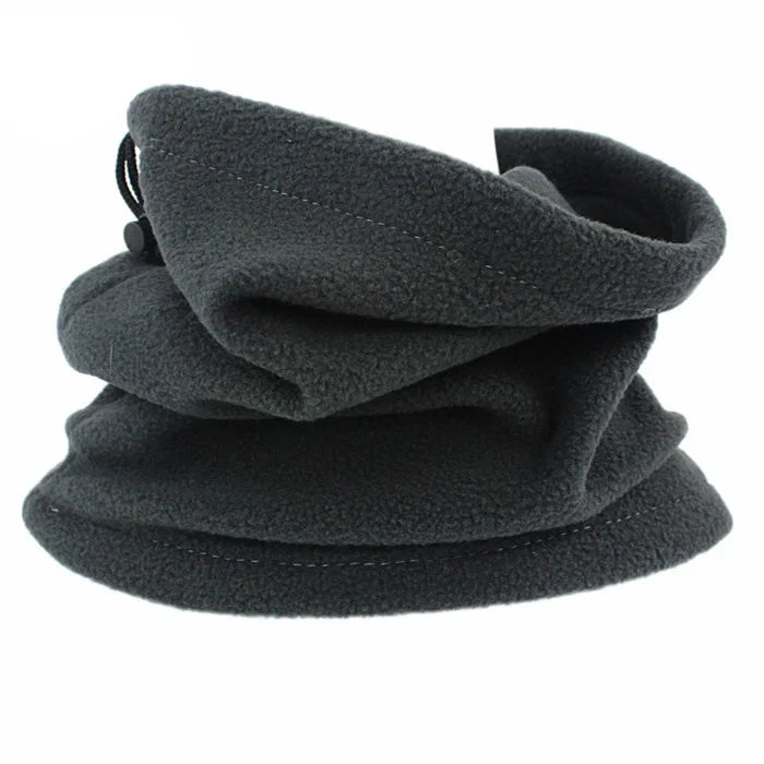 Unisex Solid Cashmere Warm Winter Ring Scarf Snood Muffler Dark Grey