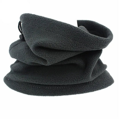 Unisex Solid Cashmere Warm Winter Ring Scarf Snood Muffler Dark Grey