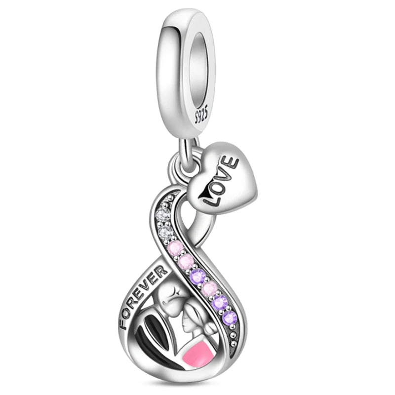 925 Sterling Silver Luminous Lantern Angel Cat Charm