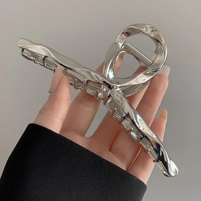 Geometric Metal Hair Claw Clips for Women Fashionable Zinc Alloy Hairpins