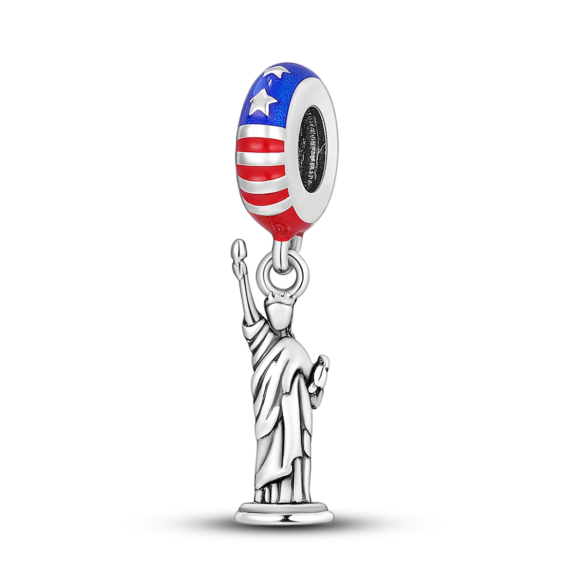 Travel Series 925 Silver Paris Charm Pendant Beads for Bracelets KTC440