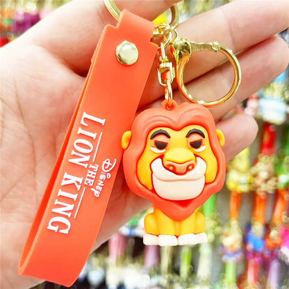 Kawaii Anime Disney Keychain Set Featuring Mickey Mouse, Minnie, Lilo & Stitch