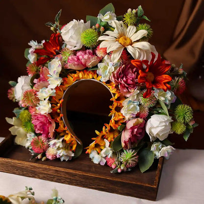 Elegant Floral Crown Headband for Women and Girls - Perfect Wedding and Festival Accessory