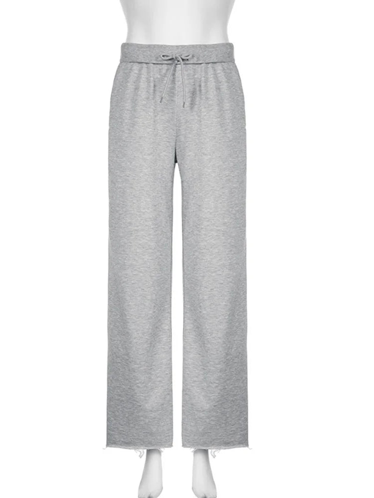 High Waist Drawstring Sweatpants For Women With Pockets