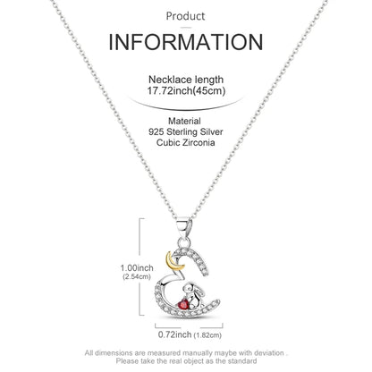 Elegant 925 Sterling Silver Zircon Butterfly Heart Pendant Necklace for Women Anniversary Gift KTN073