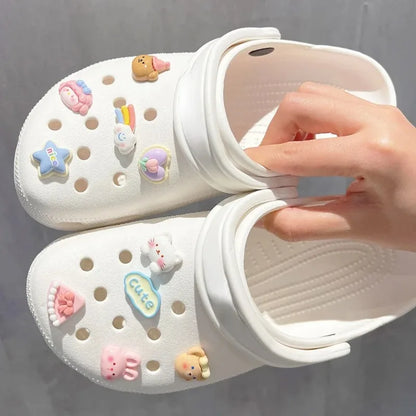 3D Rainbow Bear Shoe Charms for Clogs, Sandals, and Sneakers