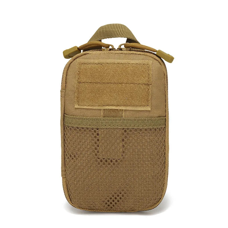 600D Nylon Tactical Bag Outdoor Molle Waist Fanny Pack TAN