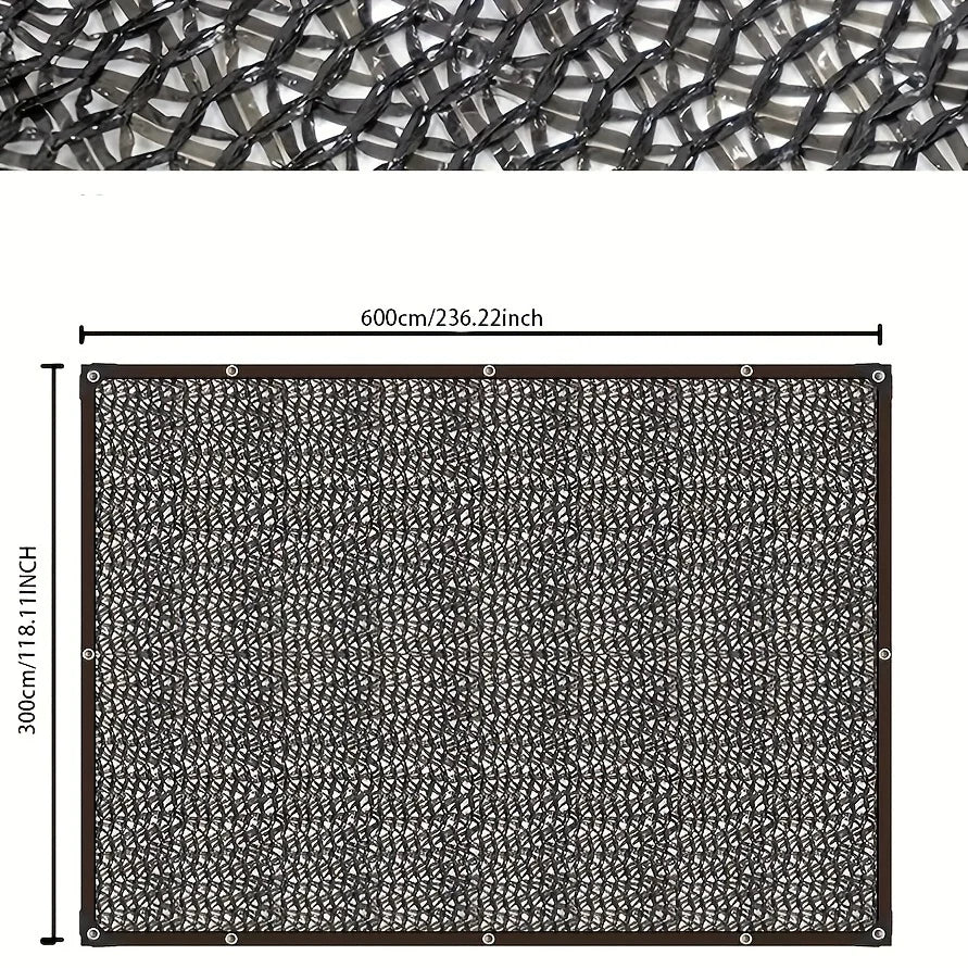 Black Shade Cloth Sunblock Mesh Cover 75 Percent UV Protection Taped Edge with Grommets for Pergola Greenhouse Garden Patio and Canopy